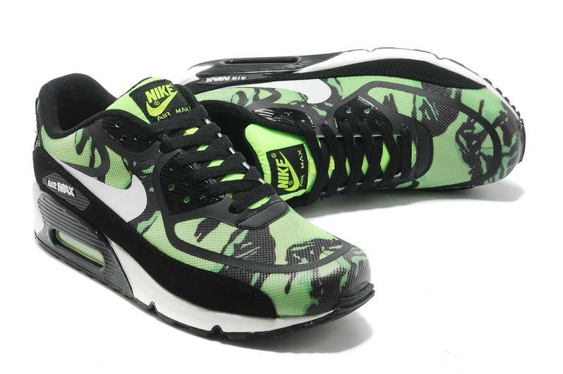 Nike Air Max 90 Chaussures Hommes Pre Tape Fluorescence Noir Blanc